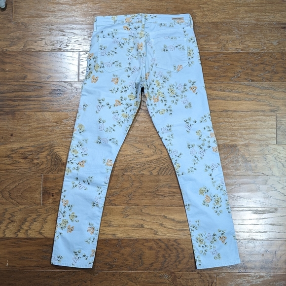 Citizens of Humanity Mandy High Waist Blue Floral Ankle Size 29 Roll Up - Picture 11 of 12